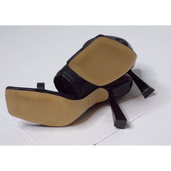 🆕 MARC FISHER Deann Slide Flared Heel Sandals Shoes Black 6.5 - Picture 10 of 10